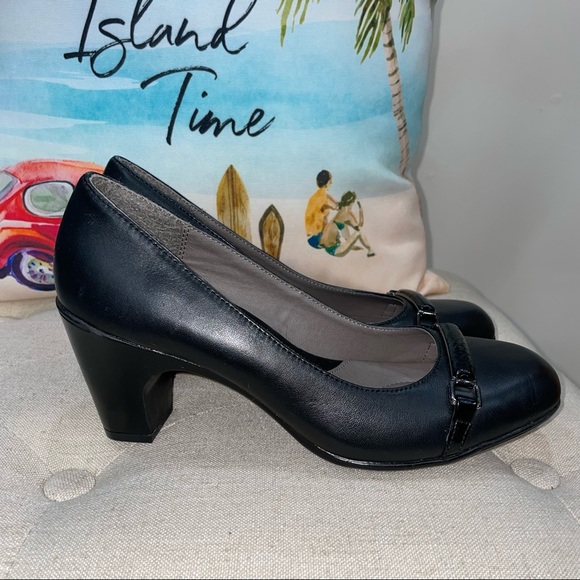 NISA by SOFT SHOE BY MEDICUS NWOB! Black Leather Shoes Size 8.5M - Picture 7 of 11